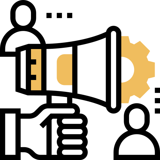 person holding megaphone that describes big promise in sales cop headline