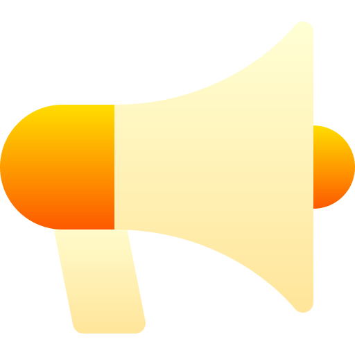 Megaphone demonstrating call to action