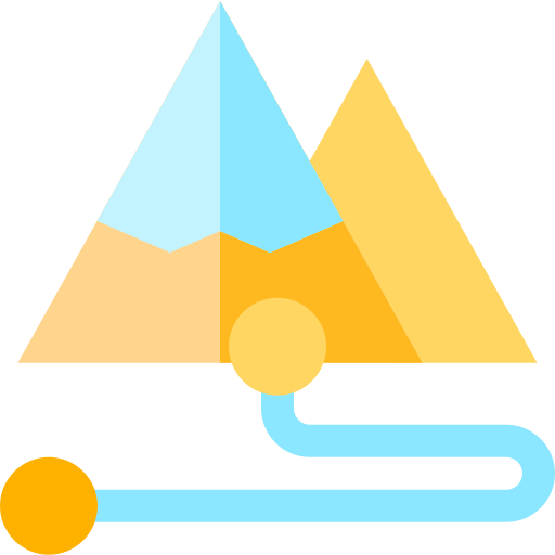 Two mountains demonstrating a goal