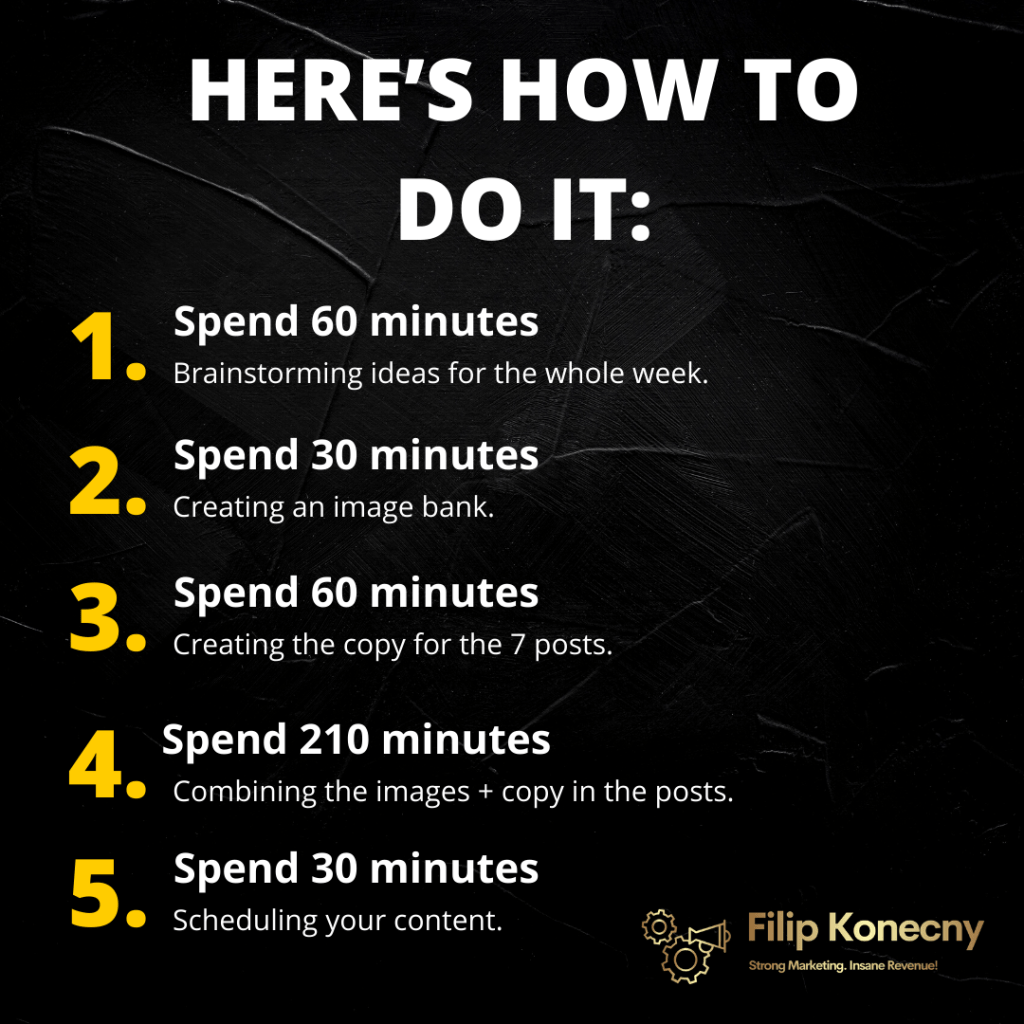 schedule for preparing posts