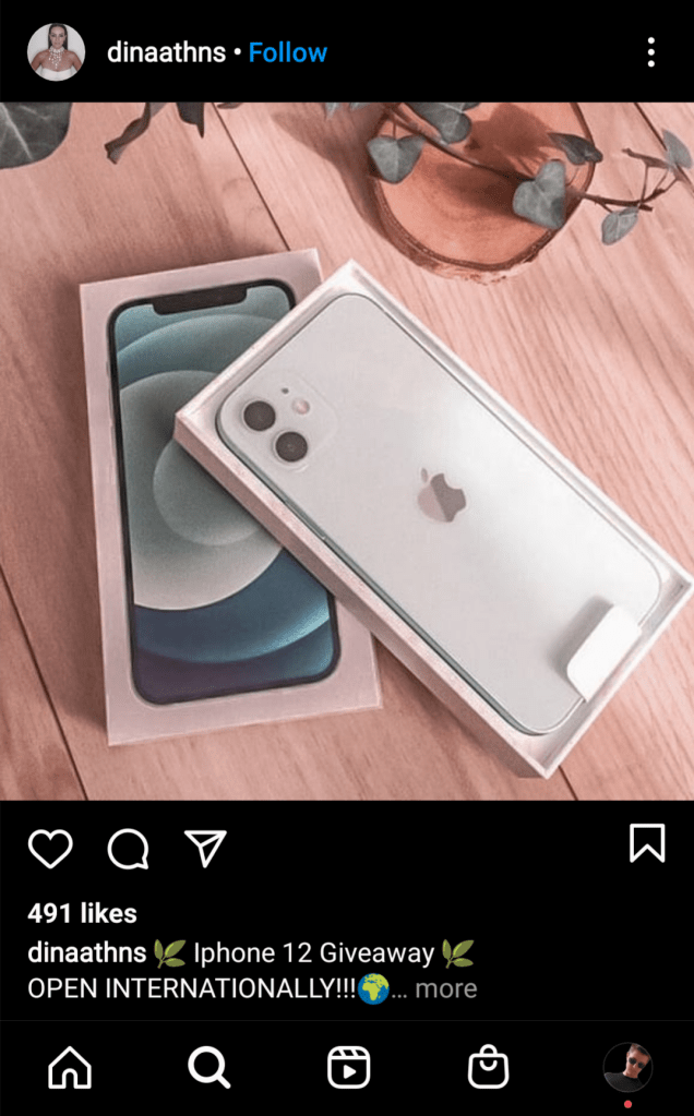 giveaway post example