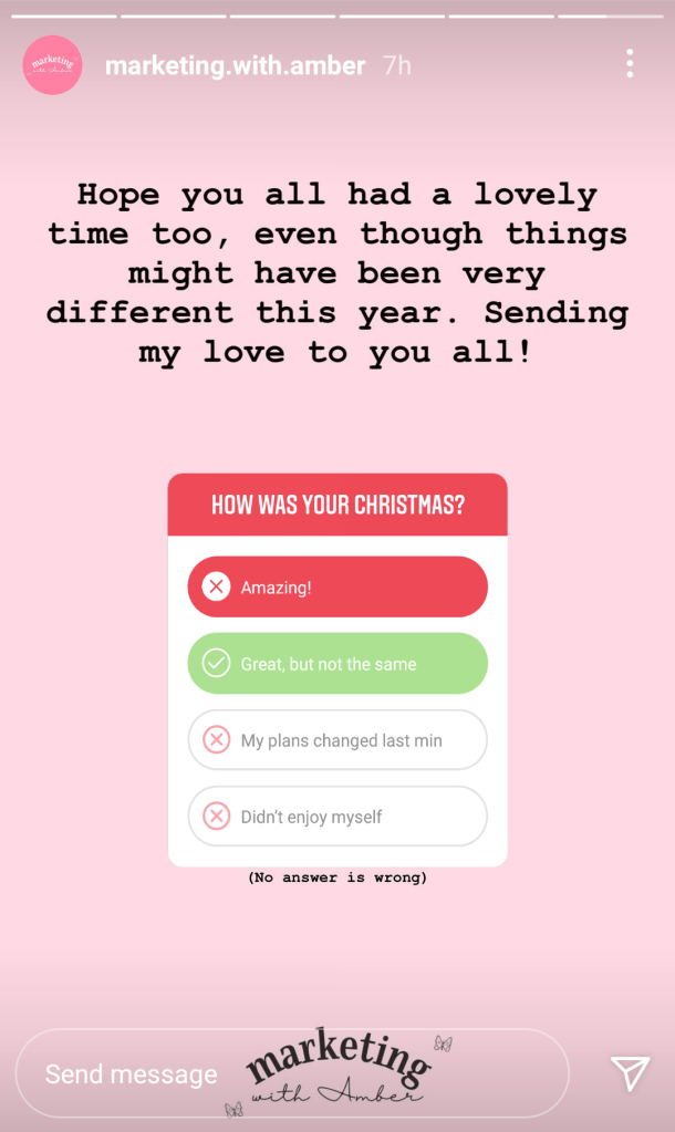 marketing with amber IG stories