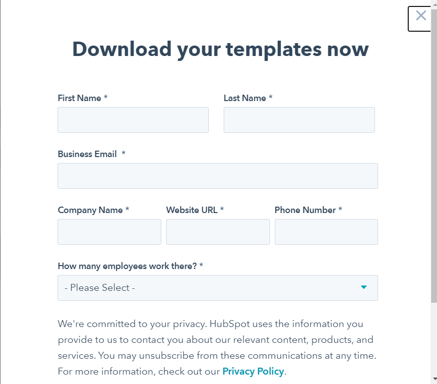 HubSpot opt in offer