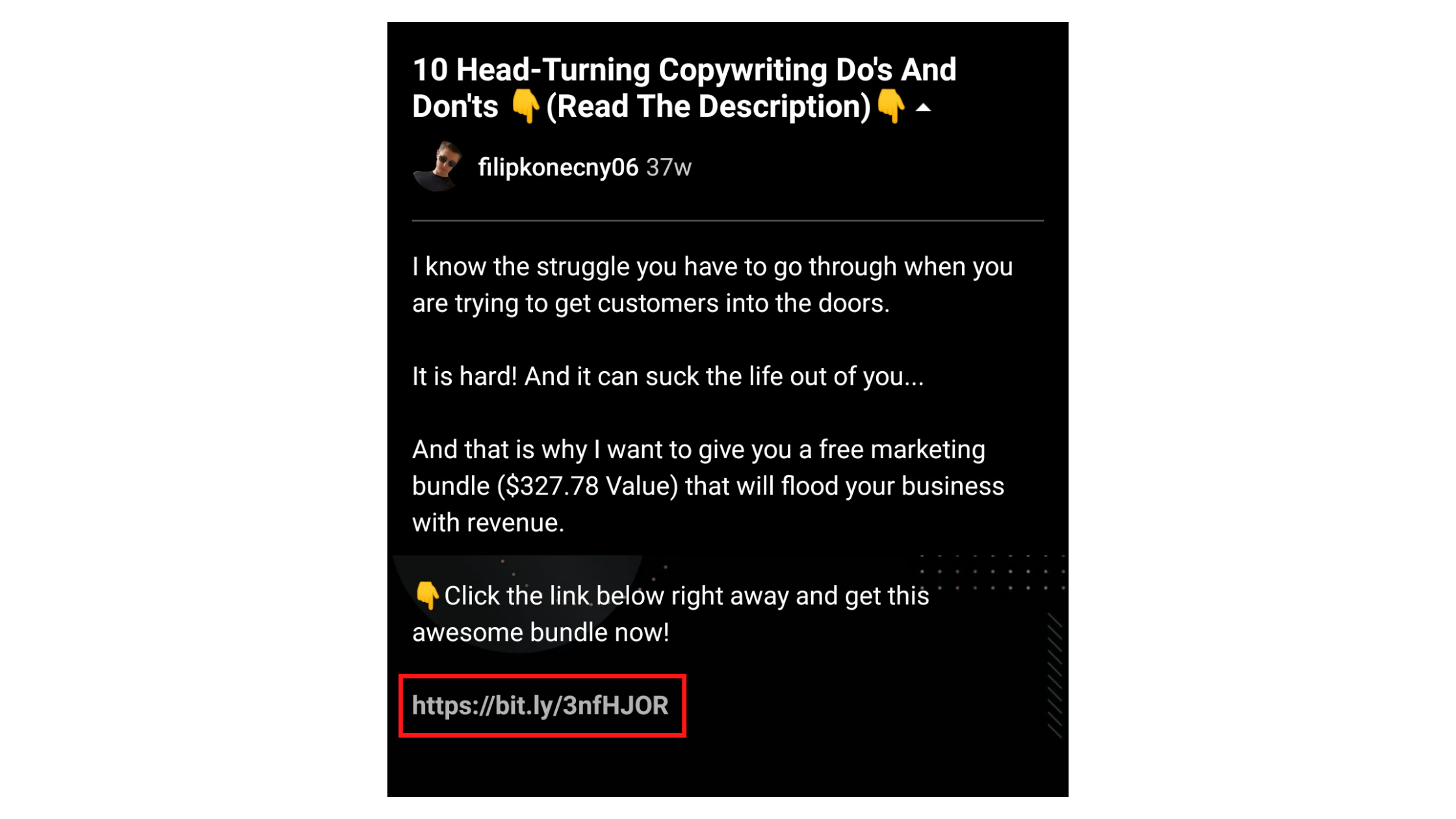 how to add a link to IGTV video