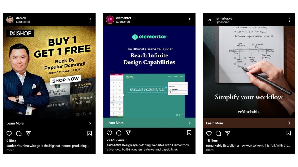 Examples of Instagram ads that work