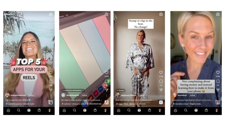 Example of Instagram reels