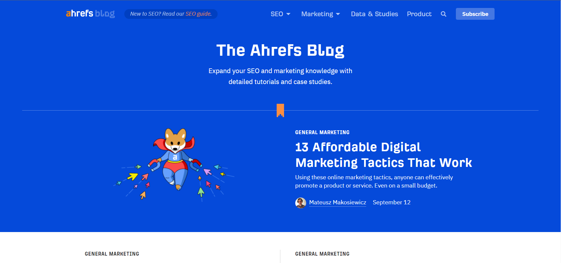 Ahrefs blog