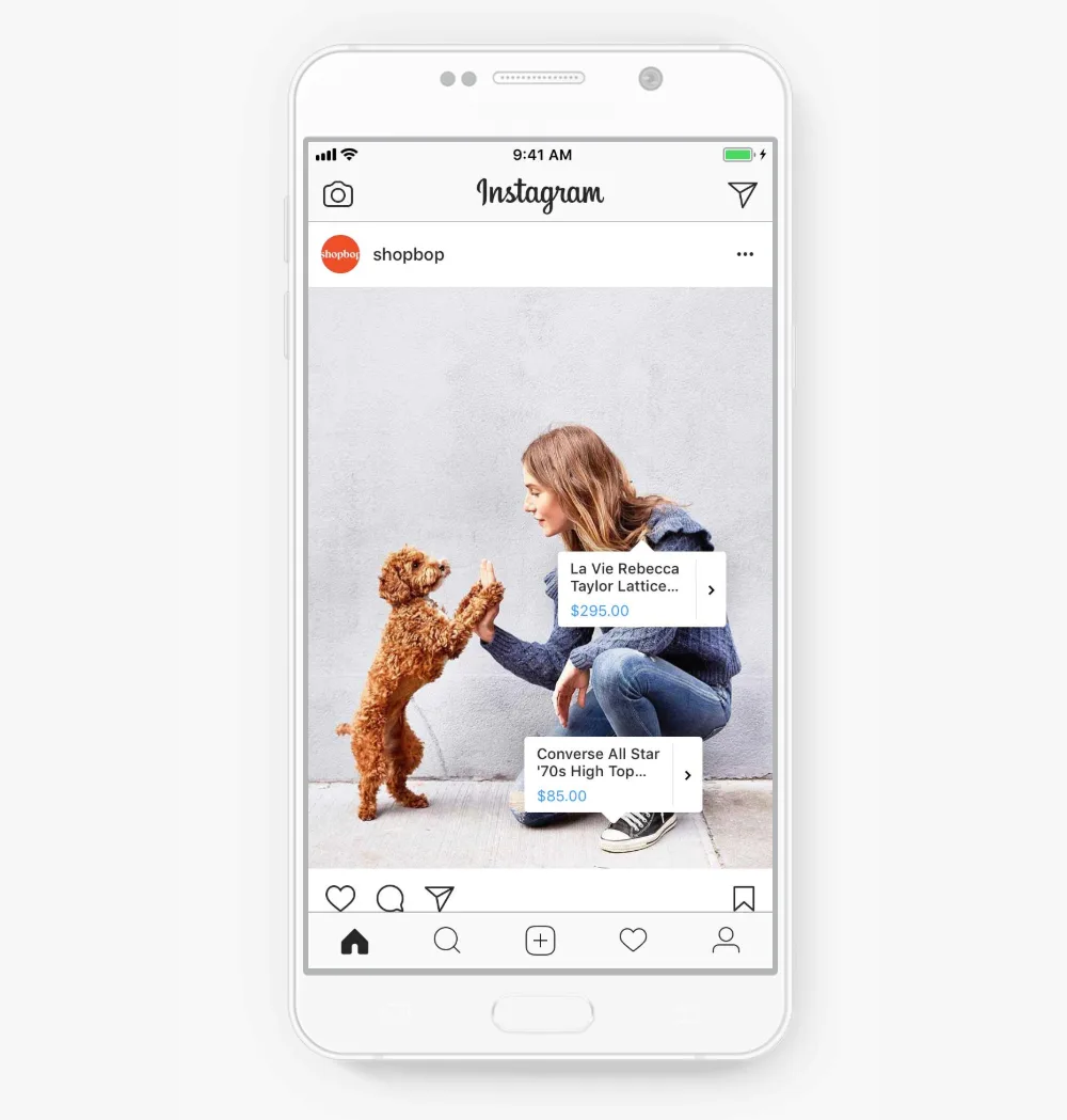 Instagram shoppable post example