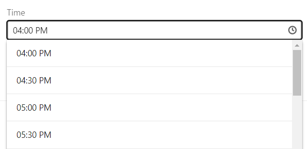Scheduling posts on LinkedIn time dropdown menu