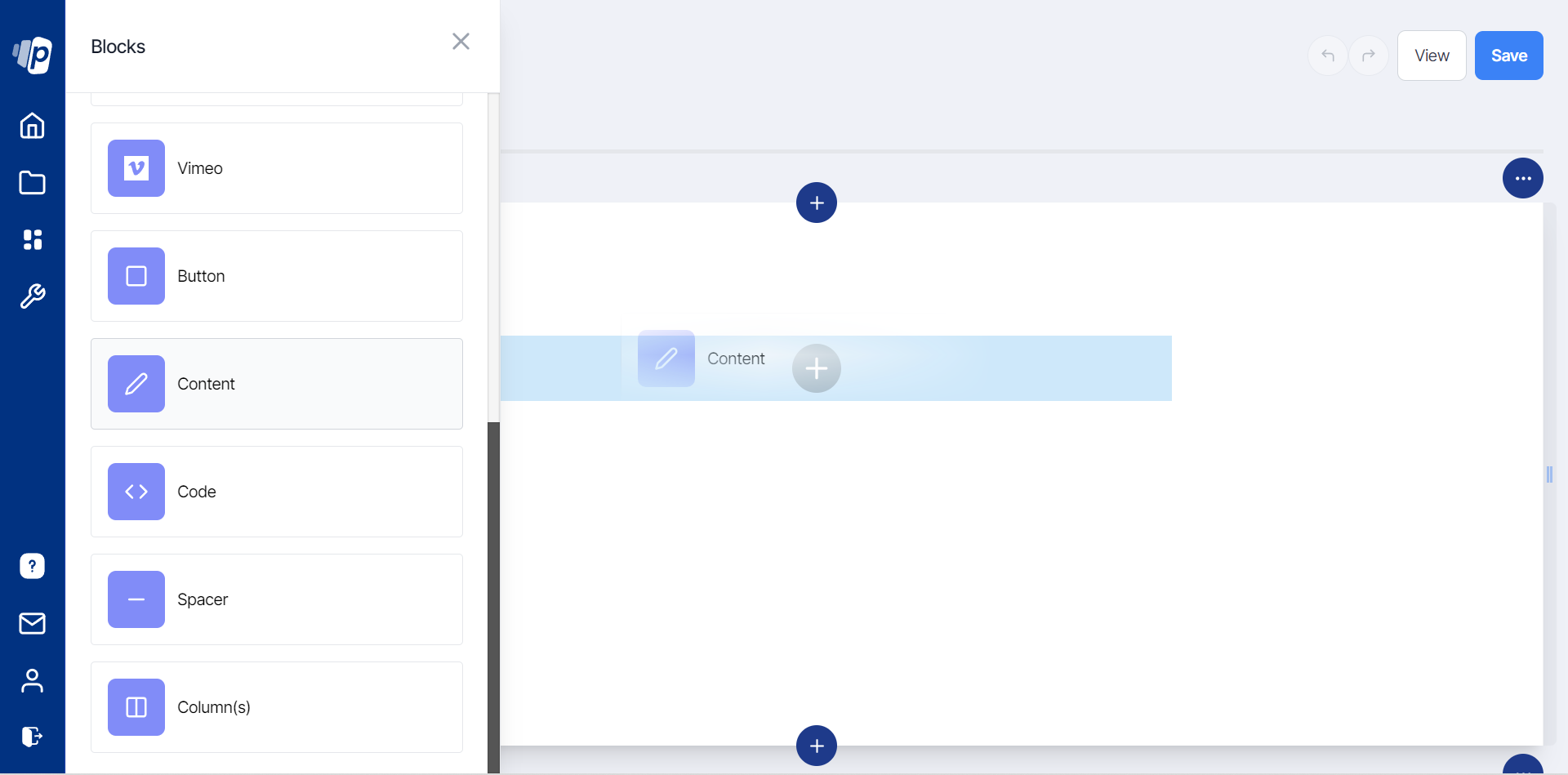 Phonesites drag and drop builder