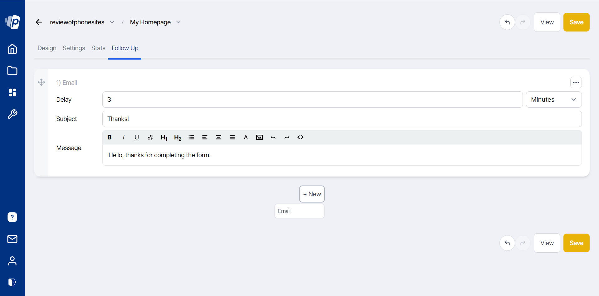 Phonesites follow up feature