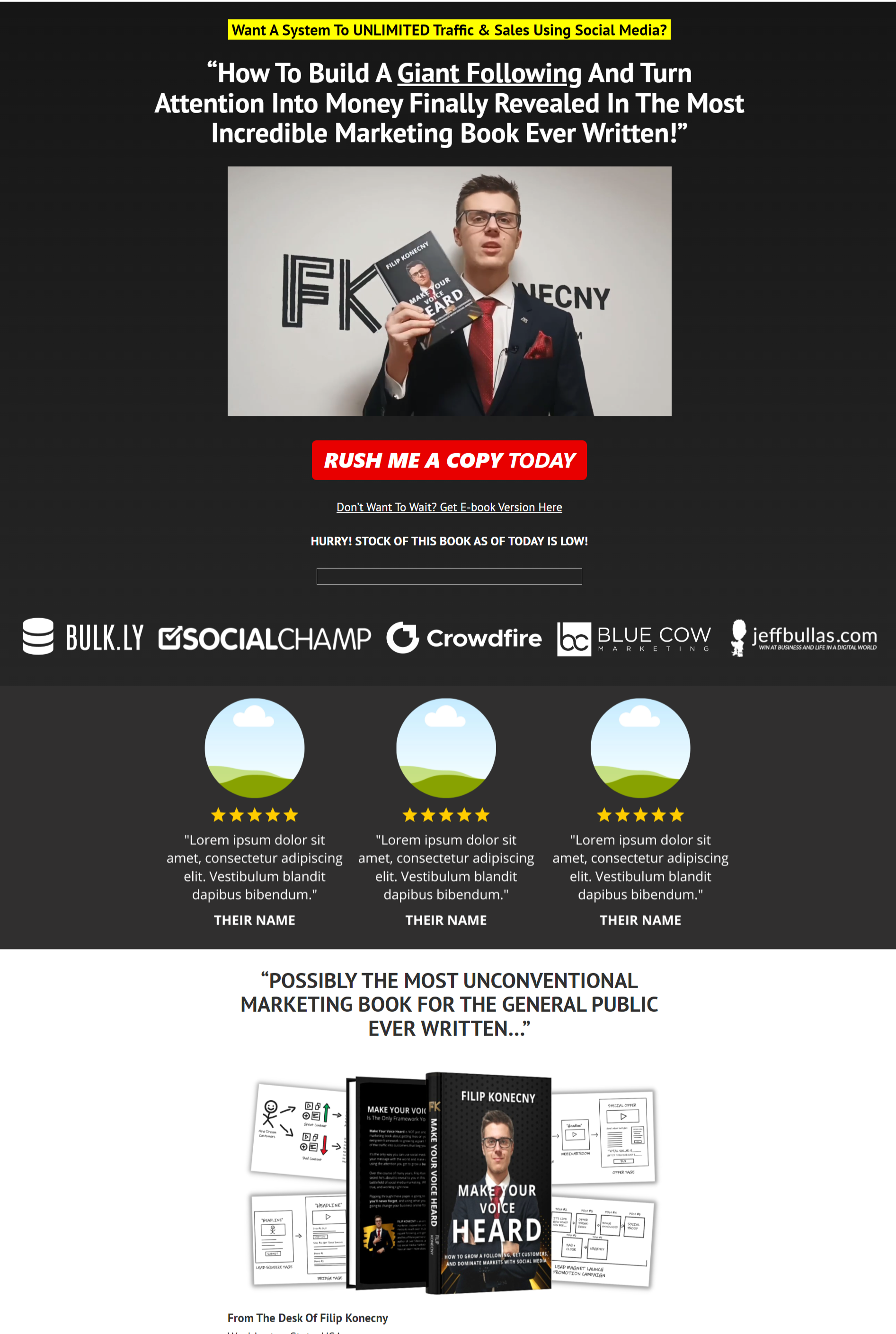 Make your voice heard book sales page