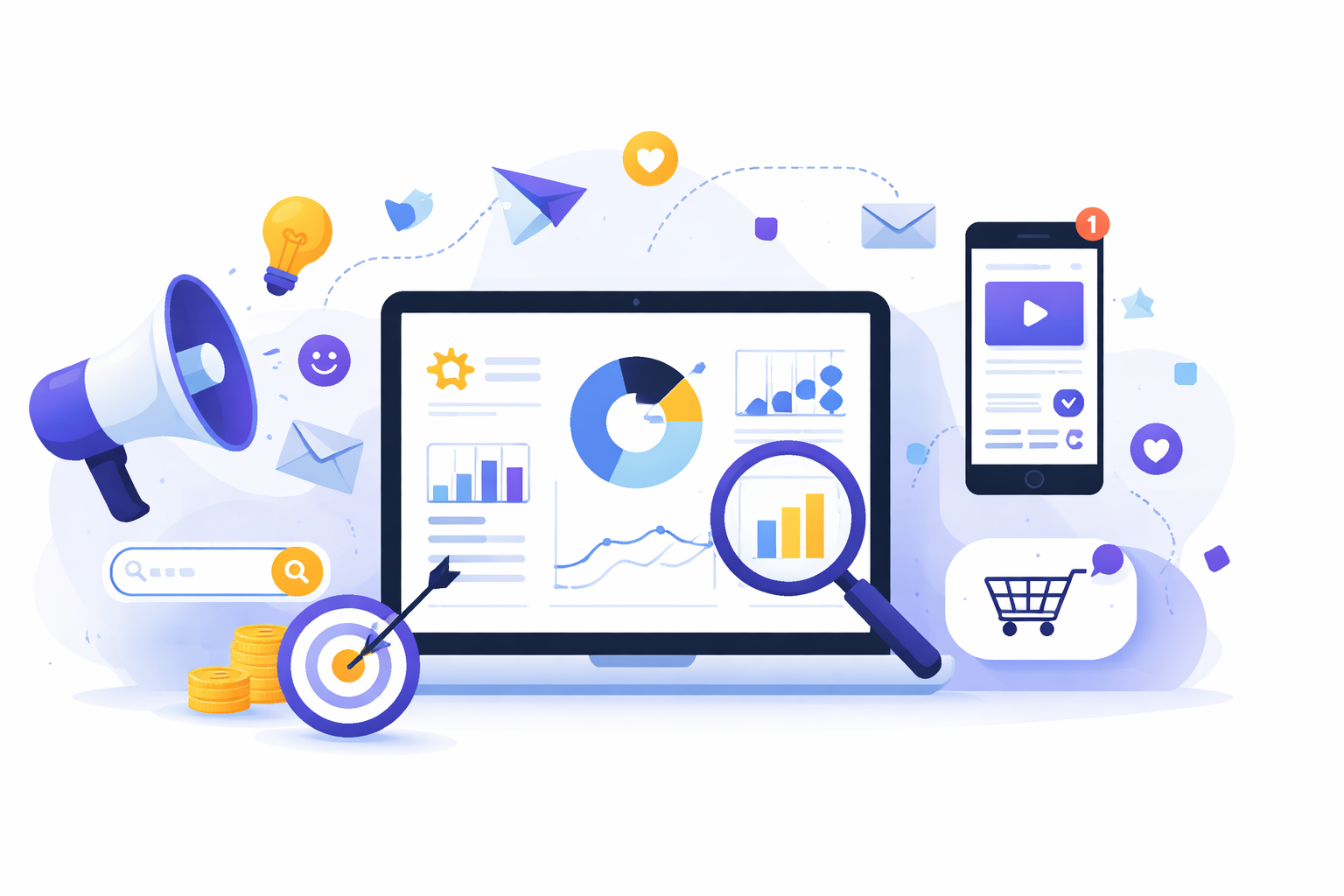 digital marketing media analytics dashboard