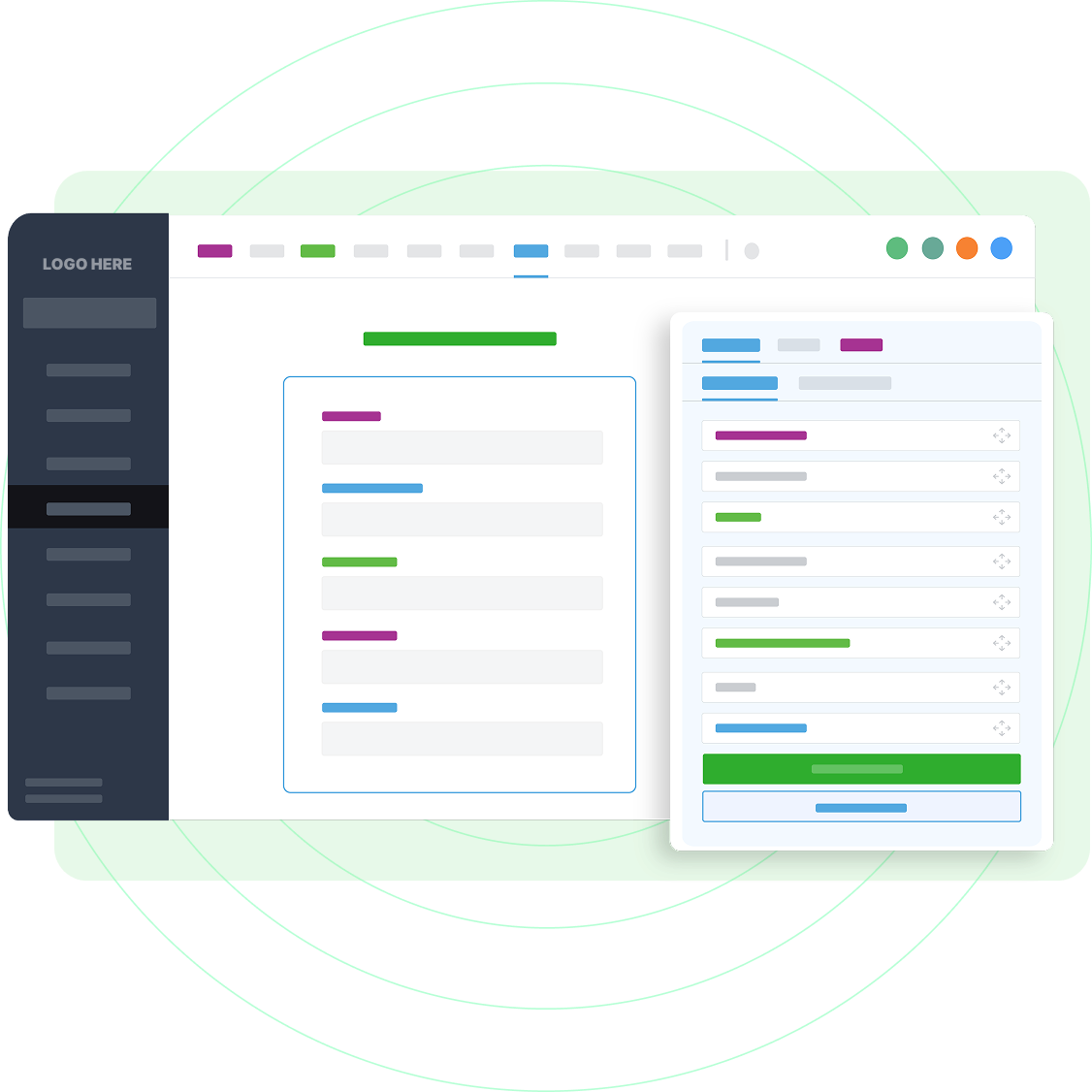 HighLevel interface for forms and branded client setup