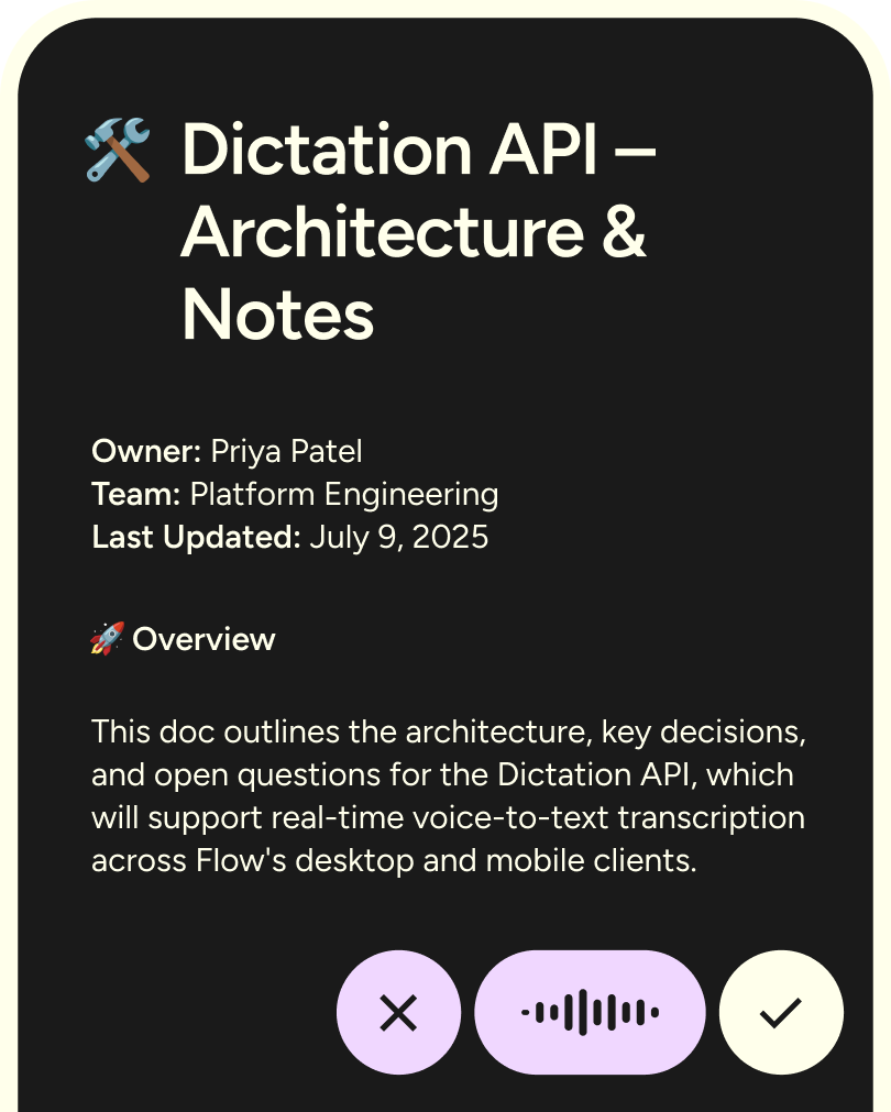 Wispr Flow mobile dictation interface on Android