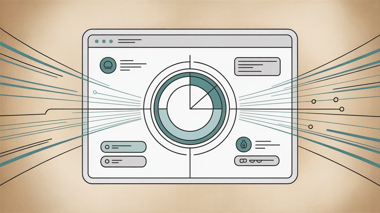 Illustration of a compliance dashboard with organized status tracking