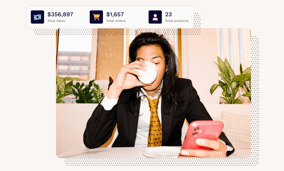 ClickFunnels sales and order dashboard style visual showing growth metrics
