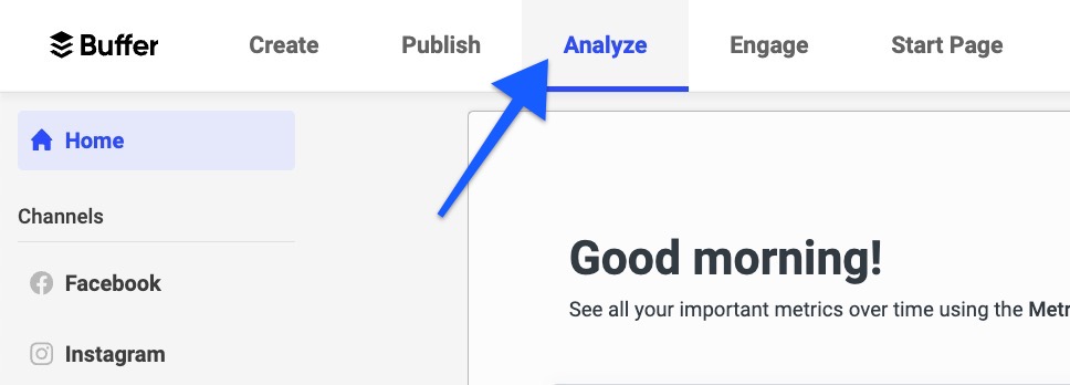 Buffer analytics dashboard screenshot