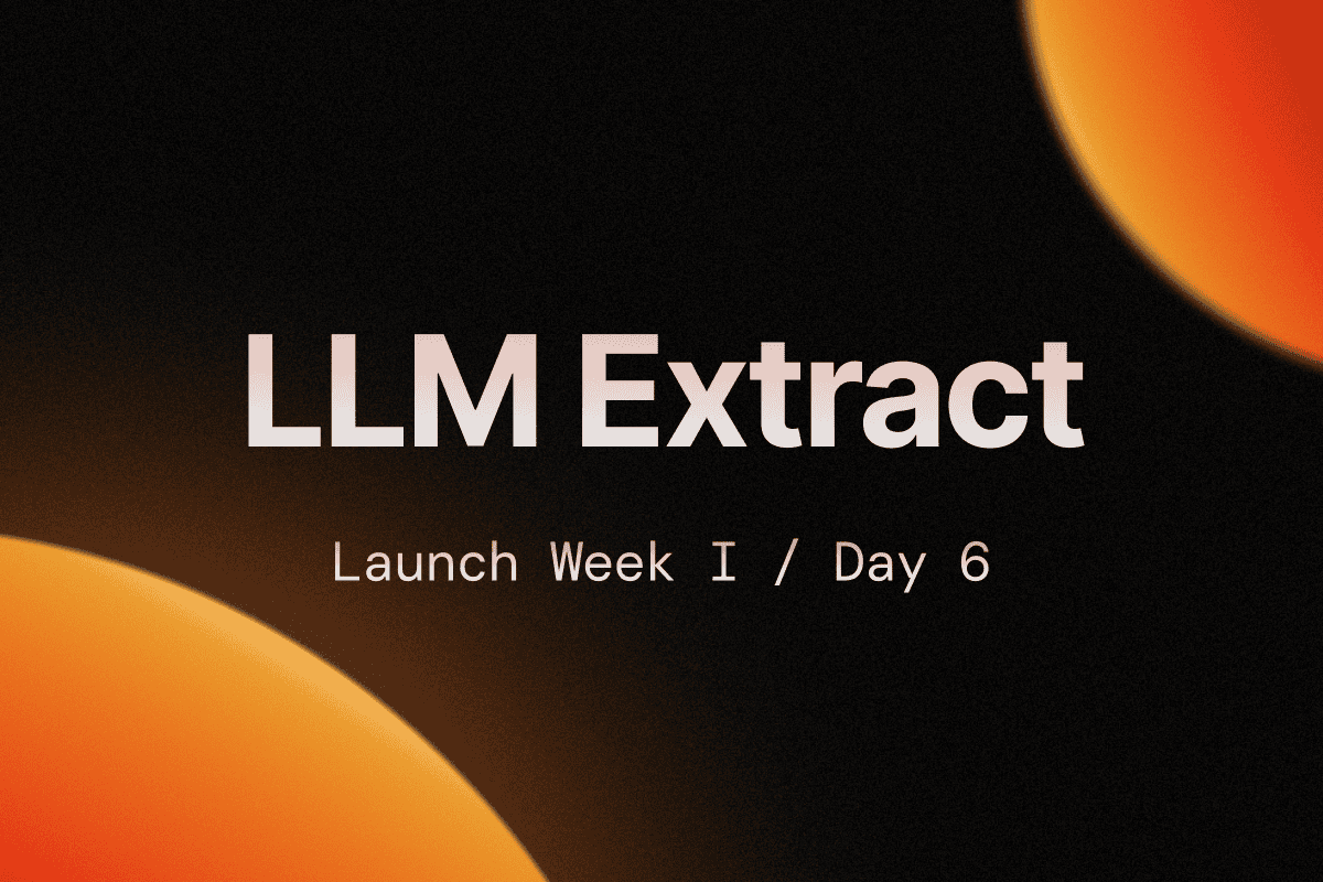 Firecrawl LLM Extract launch graphic