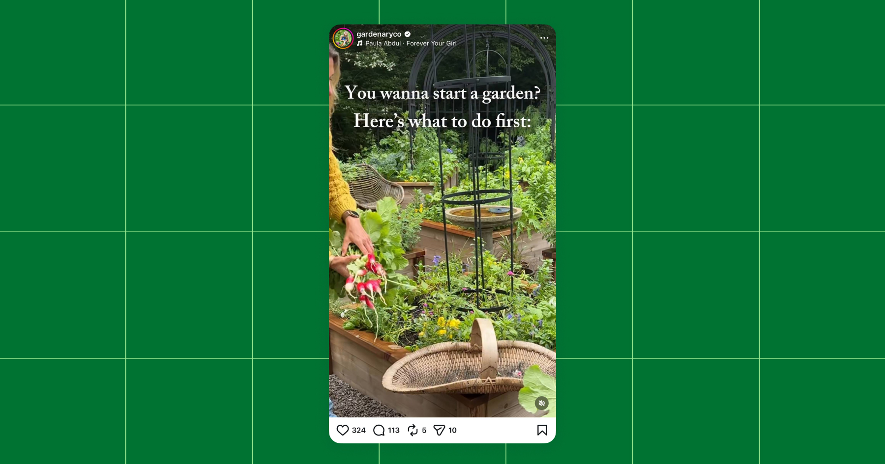 Instagram post example from a ManyChat success story