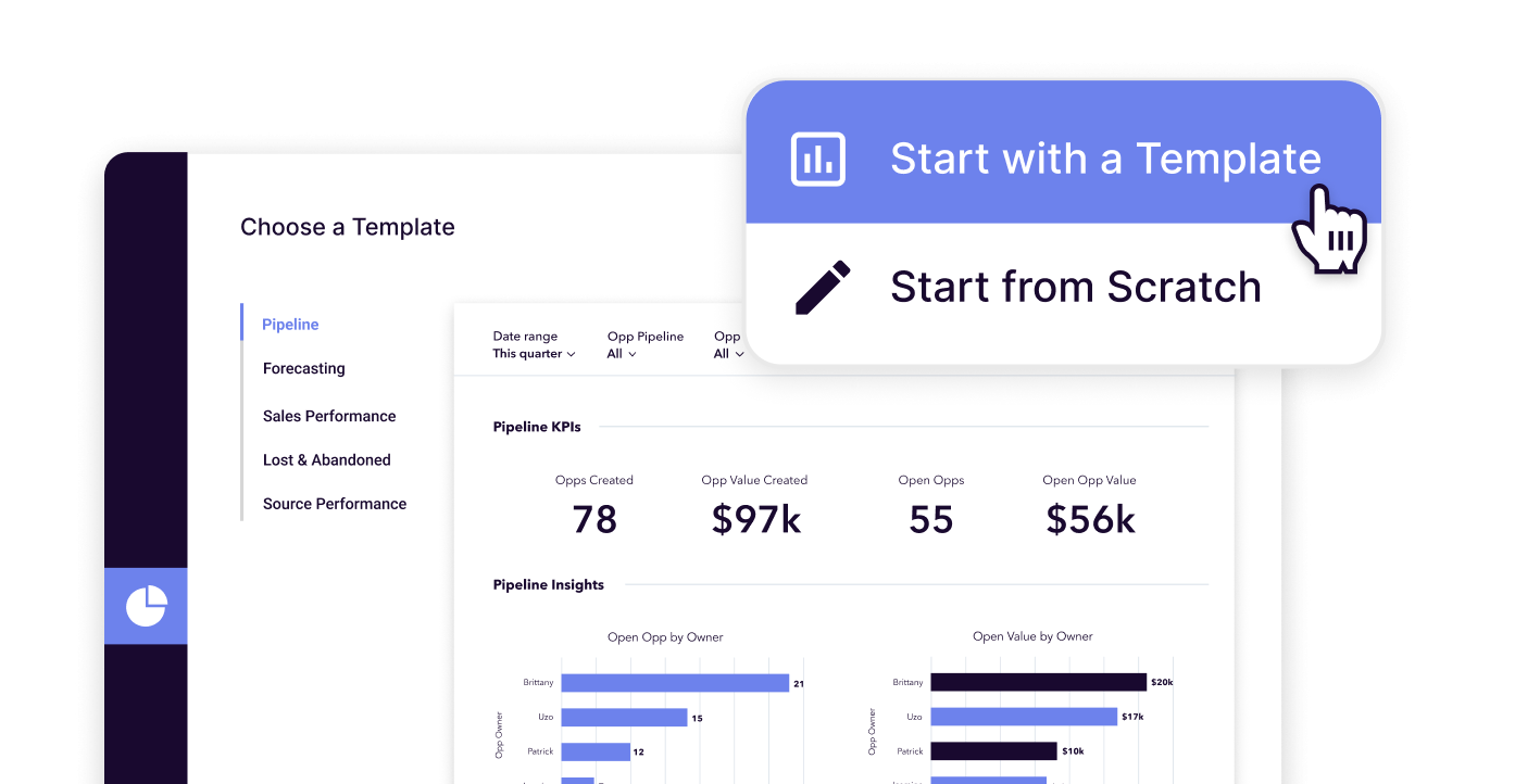Copper reporting template dashboard preview