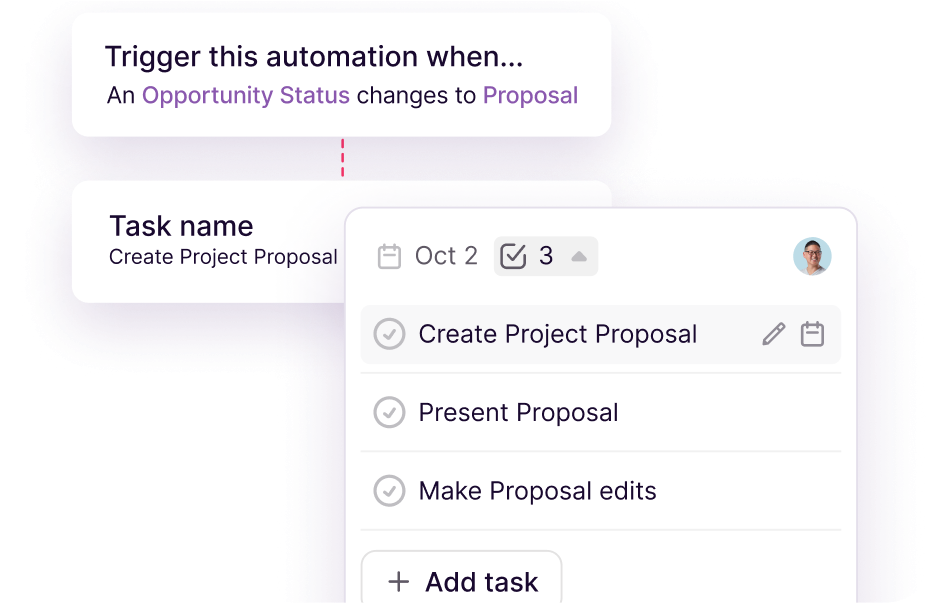 Copper CRM task automation interface