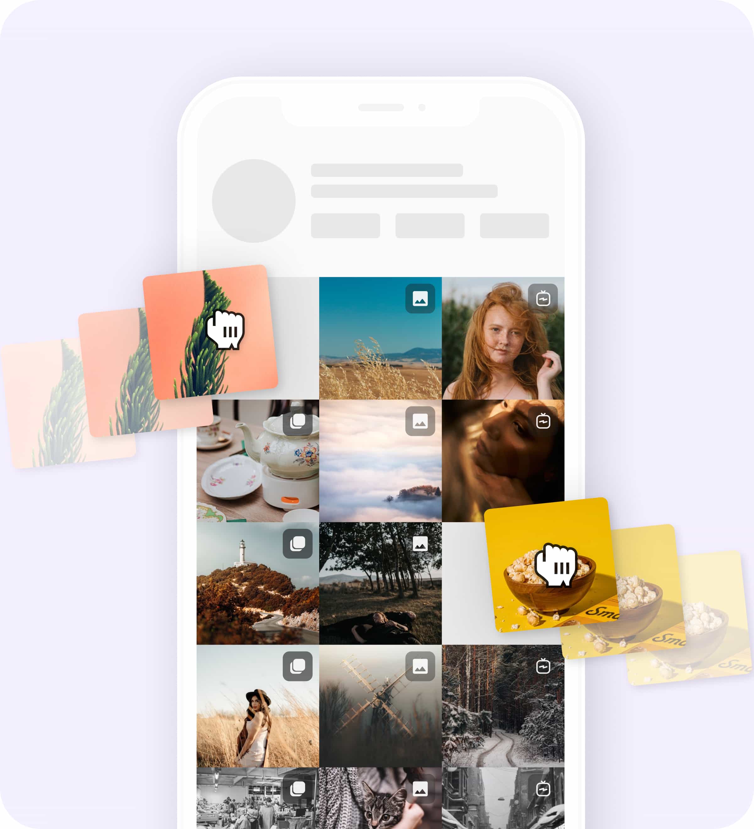 Flick Instagram feed preview layout