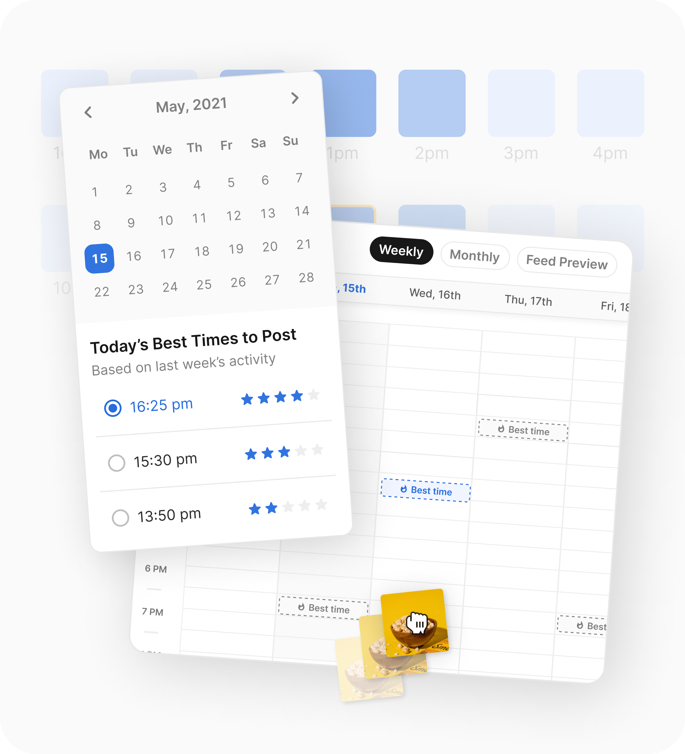 Flick best times to post scheduling view