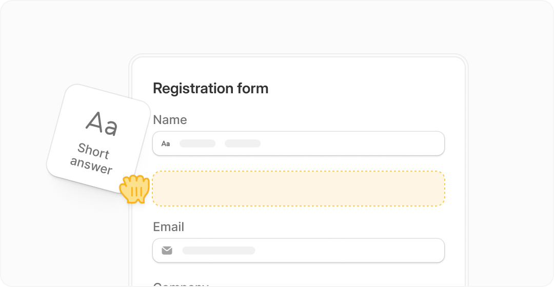 Fillout drag-and-drop form builder preview
